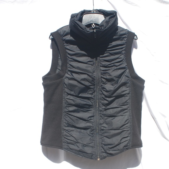 Free People | Black Vest Sweater Knit Sides - M - Picture 1 of 7